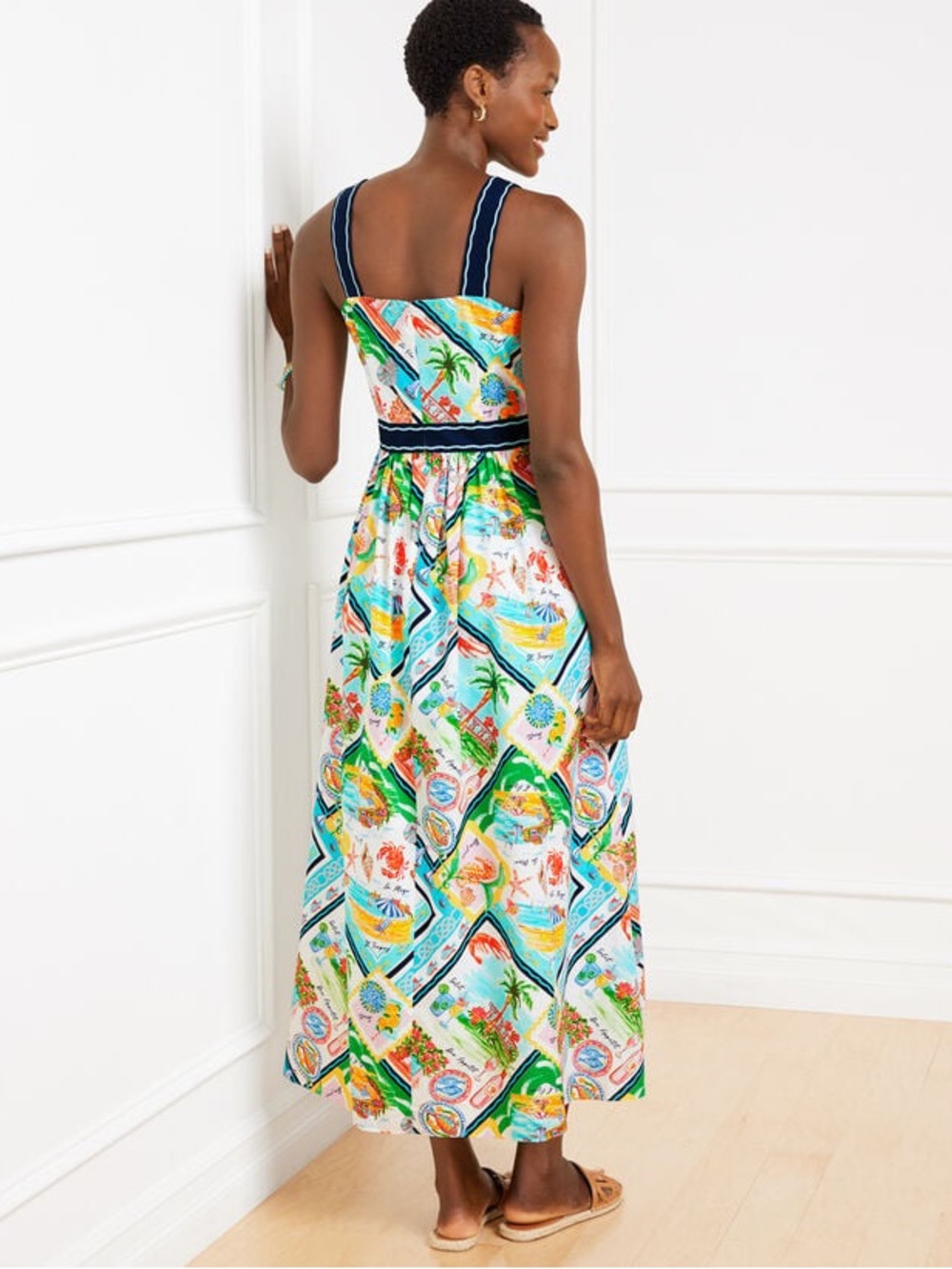New! Talbots Modern Fit & Flare Dress Summer Vista 18W plus size 25339 - Picture 3 of 13